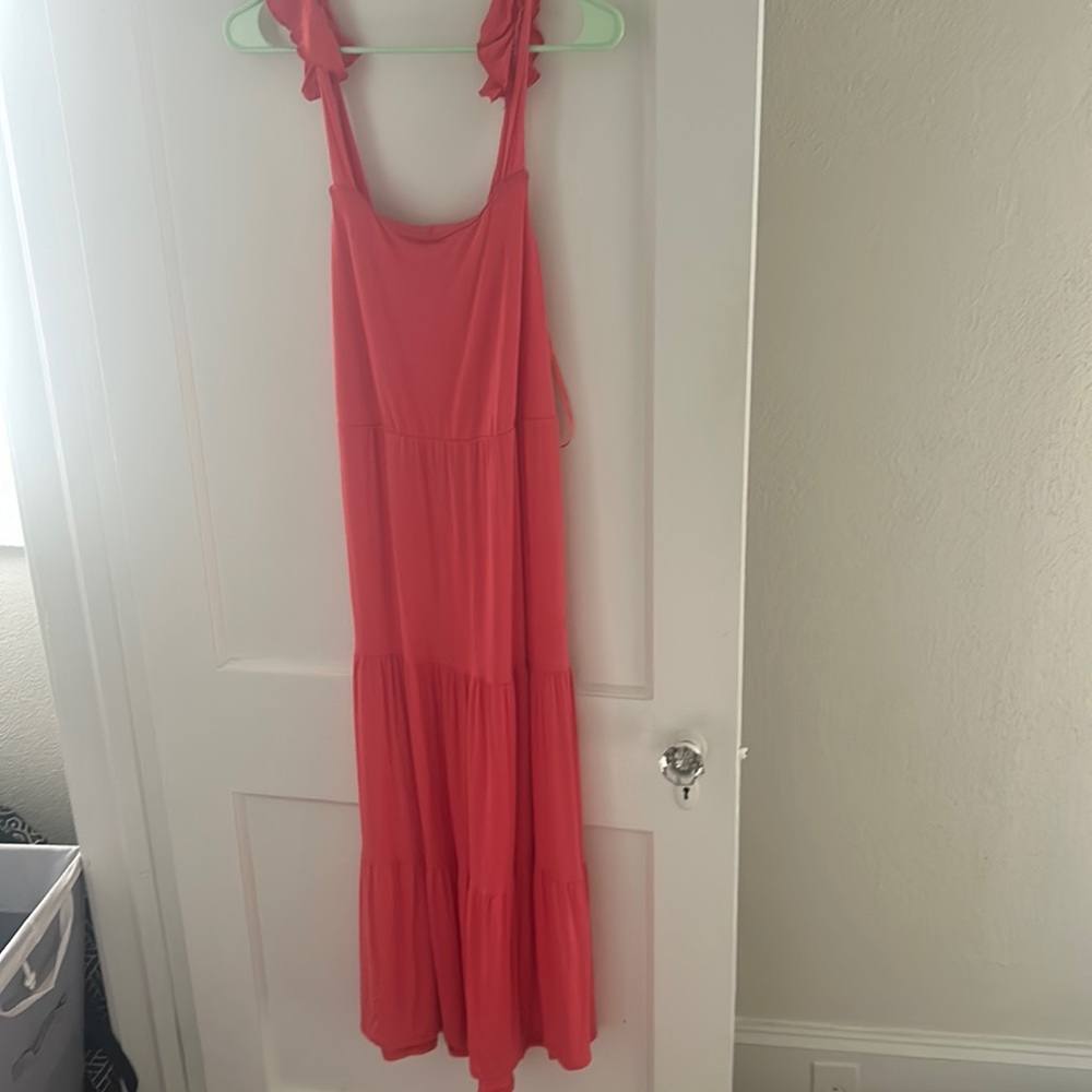 21 Saints coral pink maxi dress size S